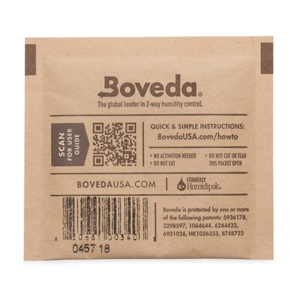 Lingette humidité Boveda 62% (8g) - Cvault